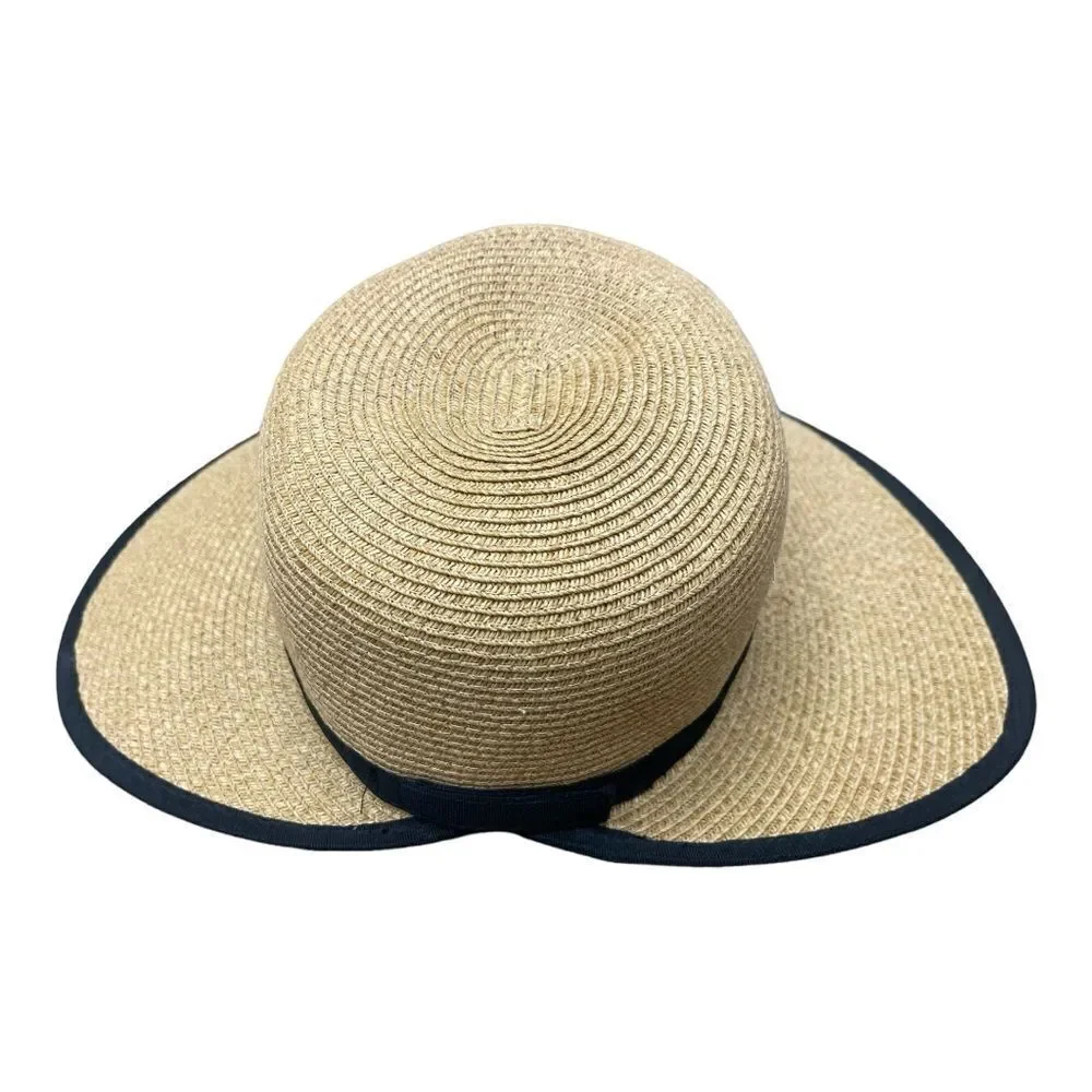 CAPPELLI Straworld Women's Wide Brim Sun Hat Black Band Removable Sweatband OS